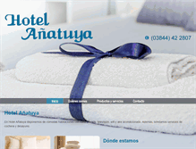 Tablet Screenshot of hotelanatuya.com